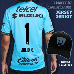 1 Julio González - Colección Azul Báltico - Jersey Tercer Kit + Gorra de Regalo