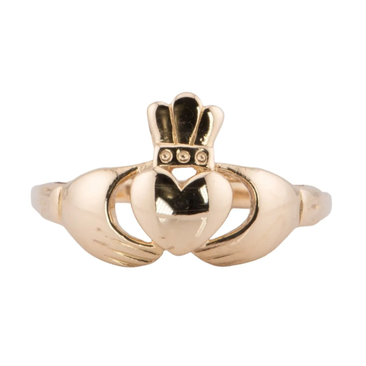 14K Gold Claddagh Ring Celtic Design R6597