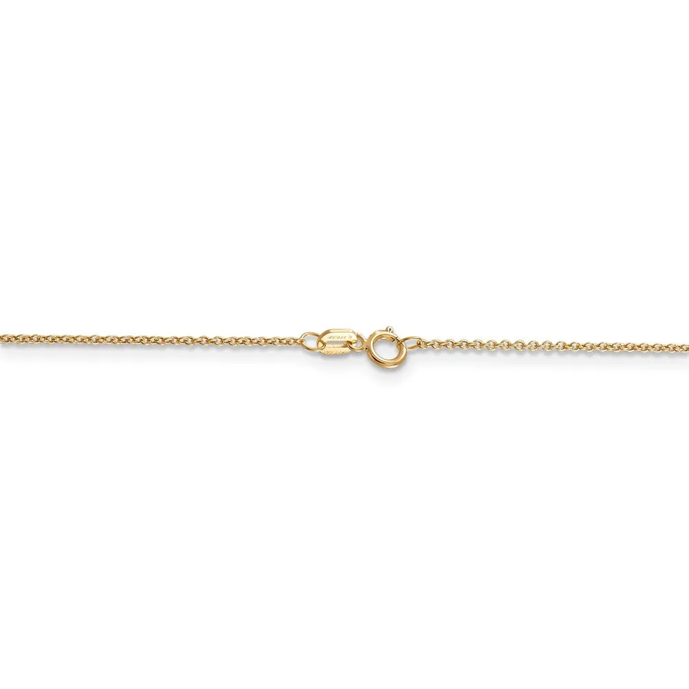 14k Yellow & Rose Gold Sweet 16 Double Heart Necklace