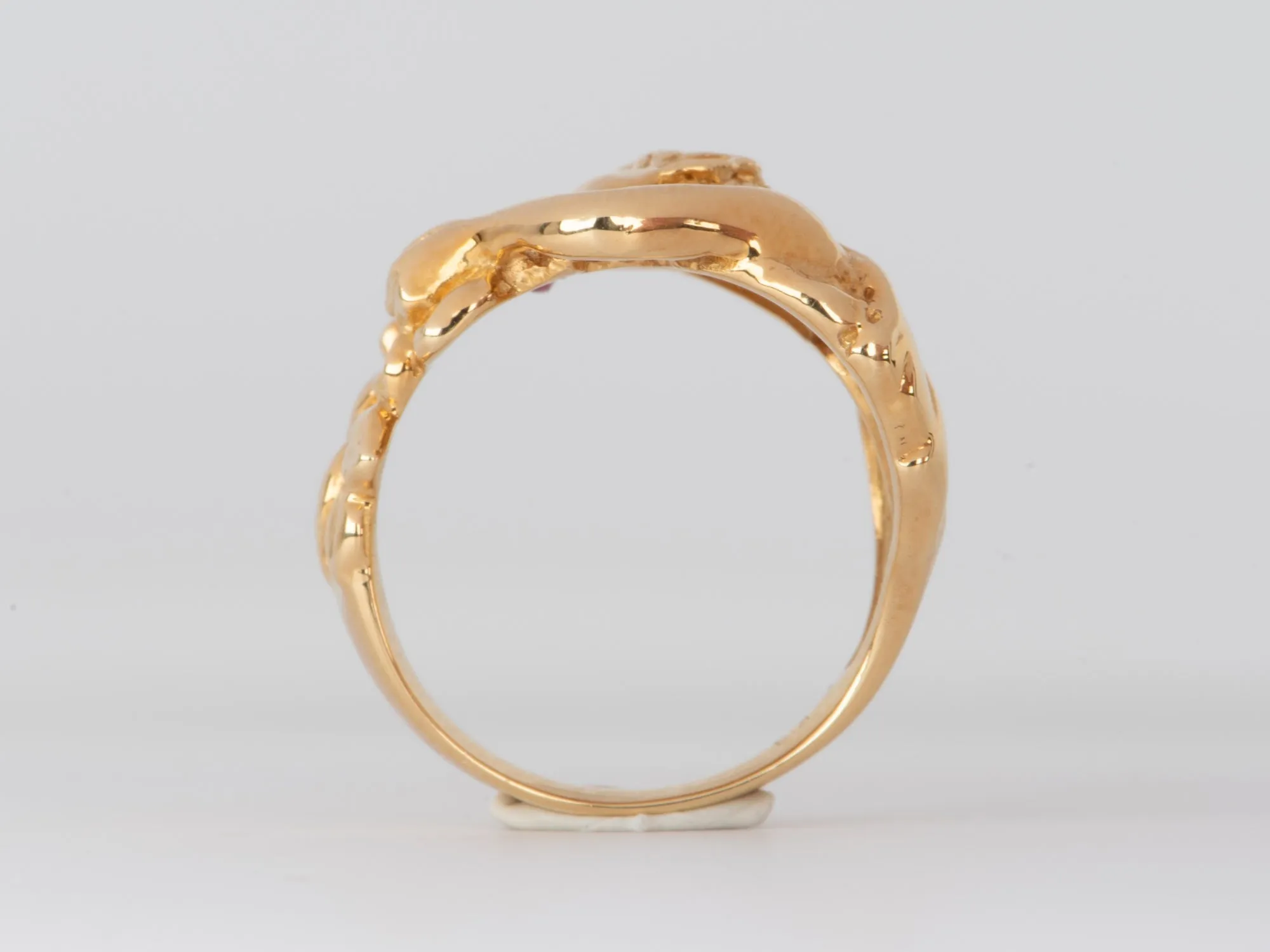 18K Gold Fairy Flowing Hair Woman Ring V1103