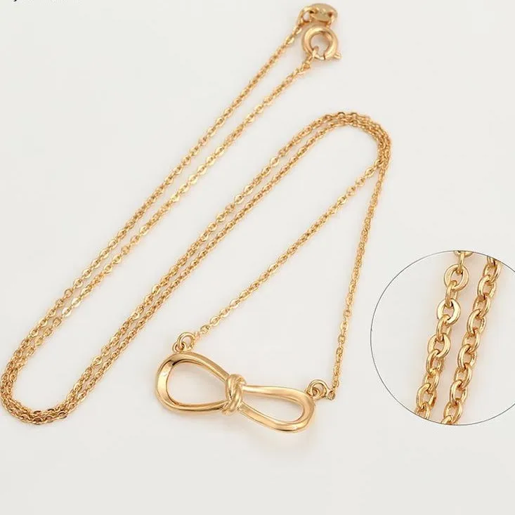 18k Gold Necklace Infinity Necklace