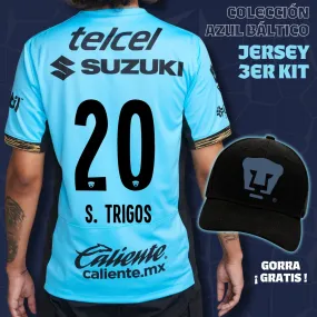 20 Santiago Trigos - Colección Azul Báltico - Jersey Tercer Kit + Gorra de Regalo