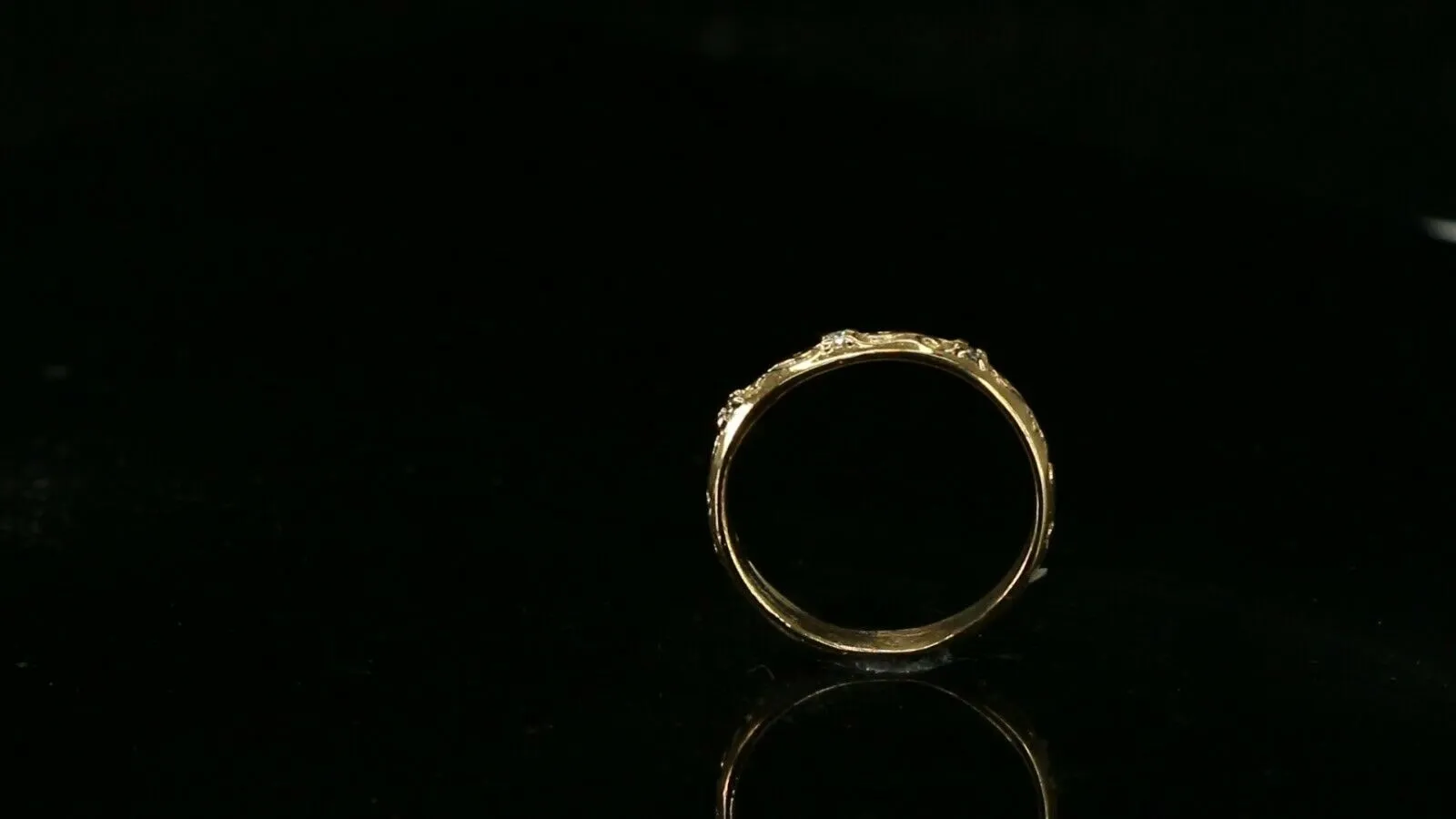 22k Ring Solid Gold ELEGANT Charm Ladies Band SIZE 7.75 RESIZABLE r2940mon