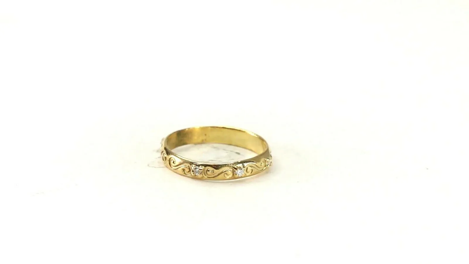 22k Ring Solid Gold ELEGANT Charm Ladies Band SIZE 7.75 RESIZABLE r2940mon