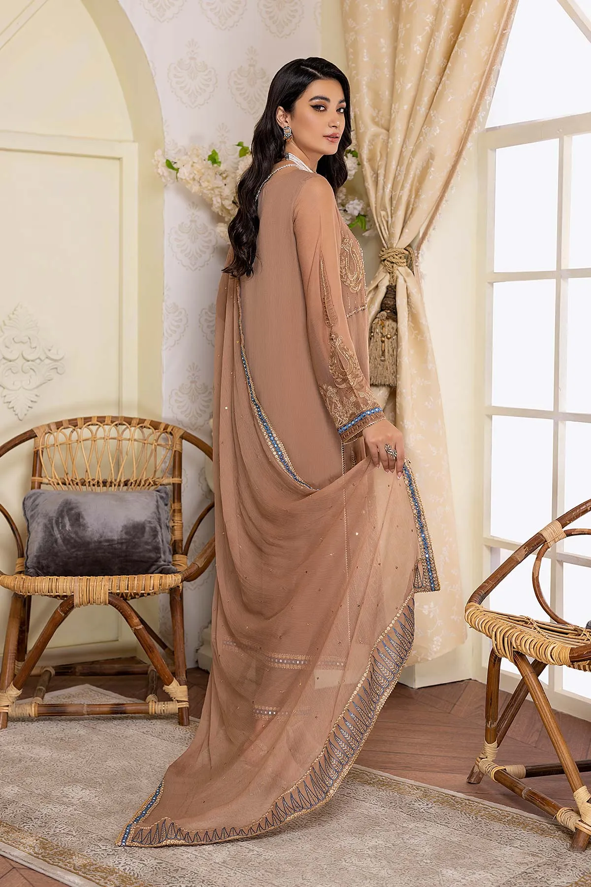 3-Pc Charizma Unstitched Polly Chiffon Collection CPC22-03