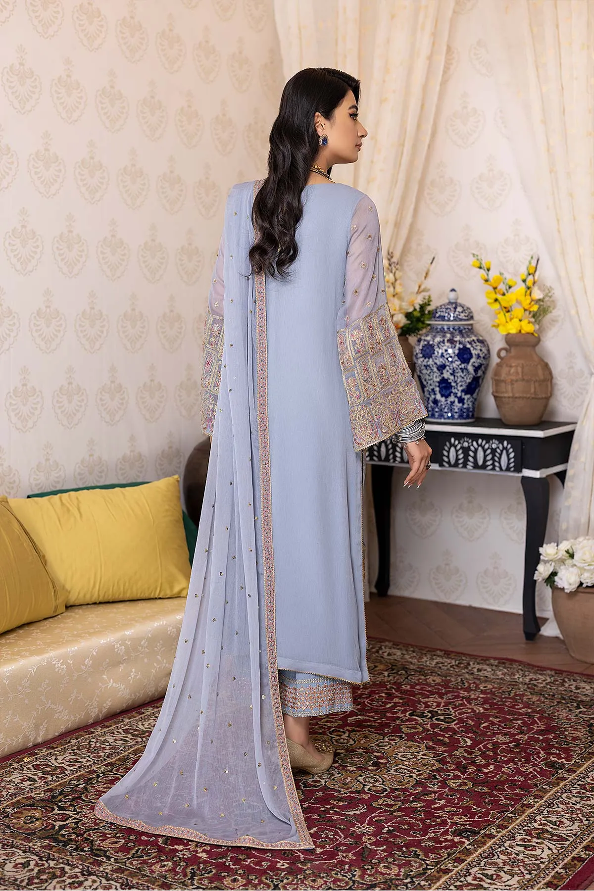 3-Pc Charizma Unstitched Polly Chiffon Collection CPC22-07