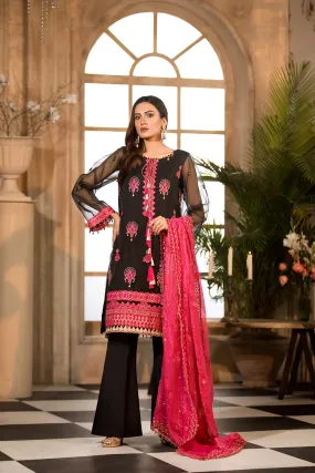 3 Pc Unstitched Embroidered Chiffon CHM21-37