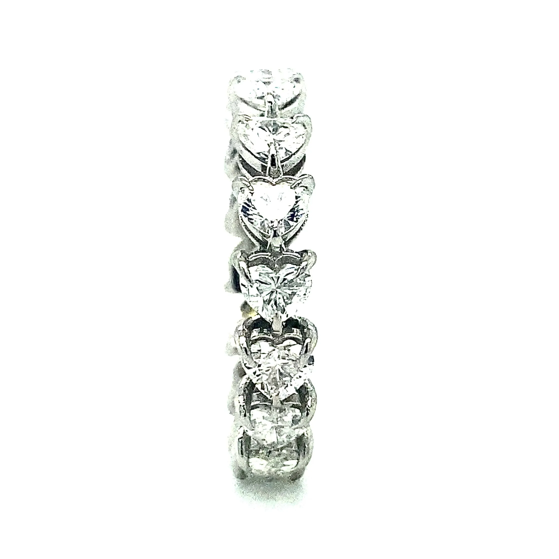 4 carat Diamond heart eternity ring