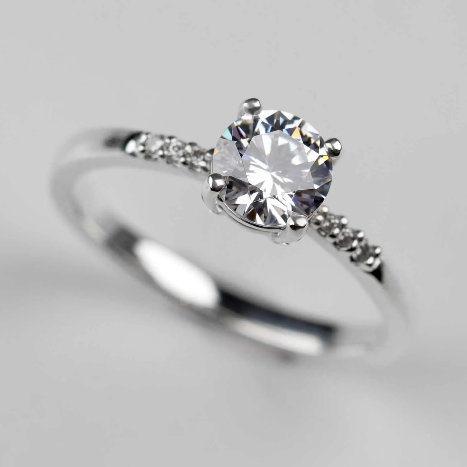 Accented Basket Engagement Ring