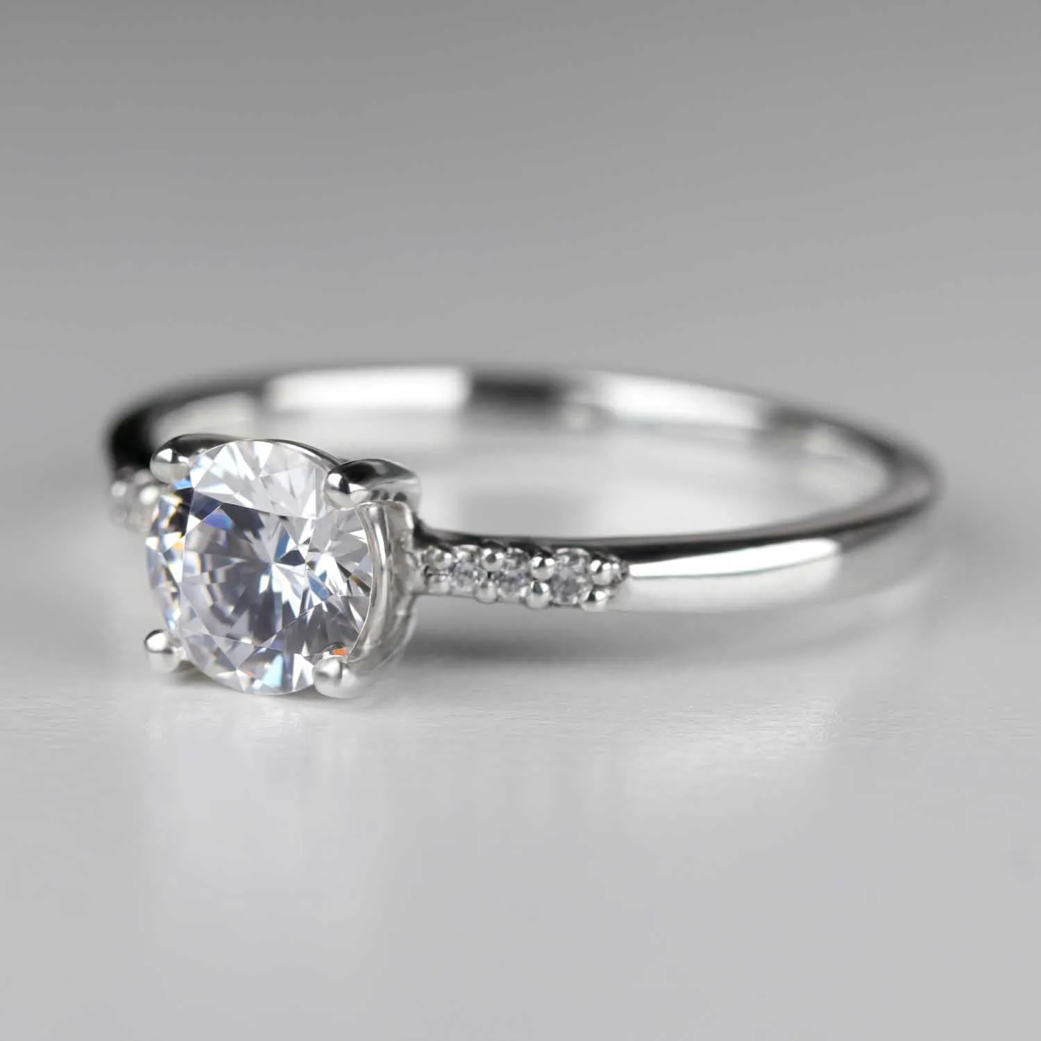 Accented Basket Engagement Ring