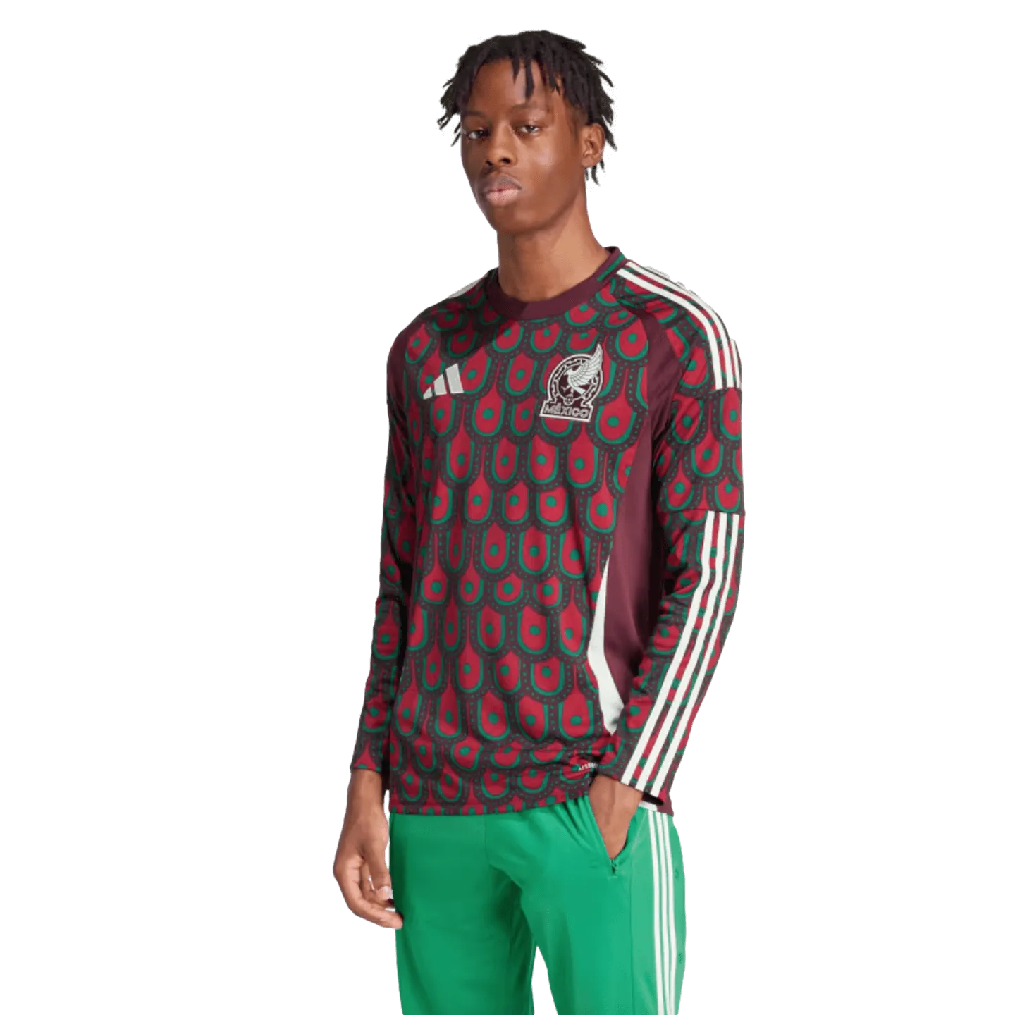 Adidas Mexico 2024 Long Sleeve Home Jersey