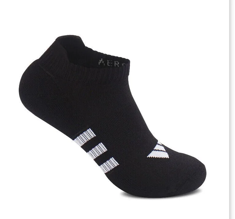 ADIDAS UNISEX PERFORMANCE CUSHIONED LOW 3 PACK BLACK SOCKS