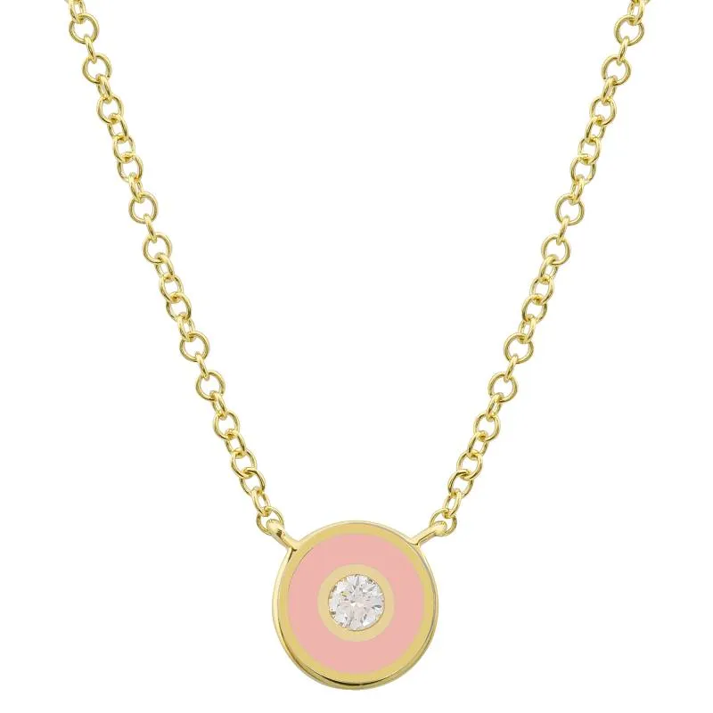 AIMEE Enamel Circle Necklace