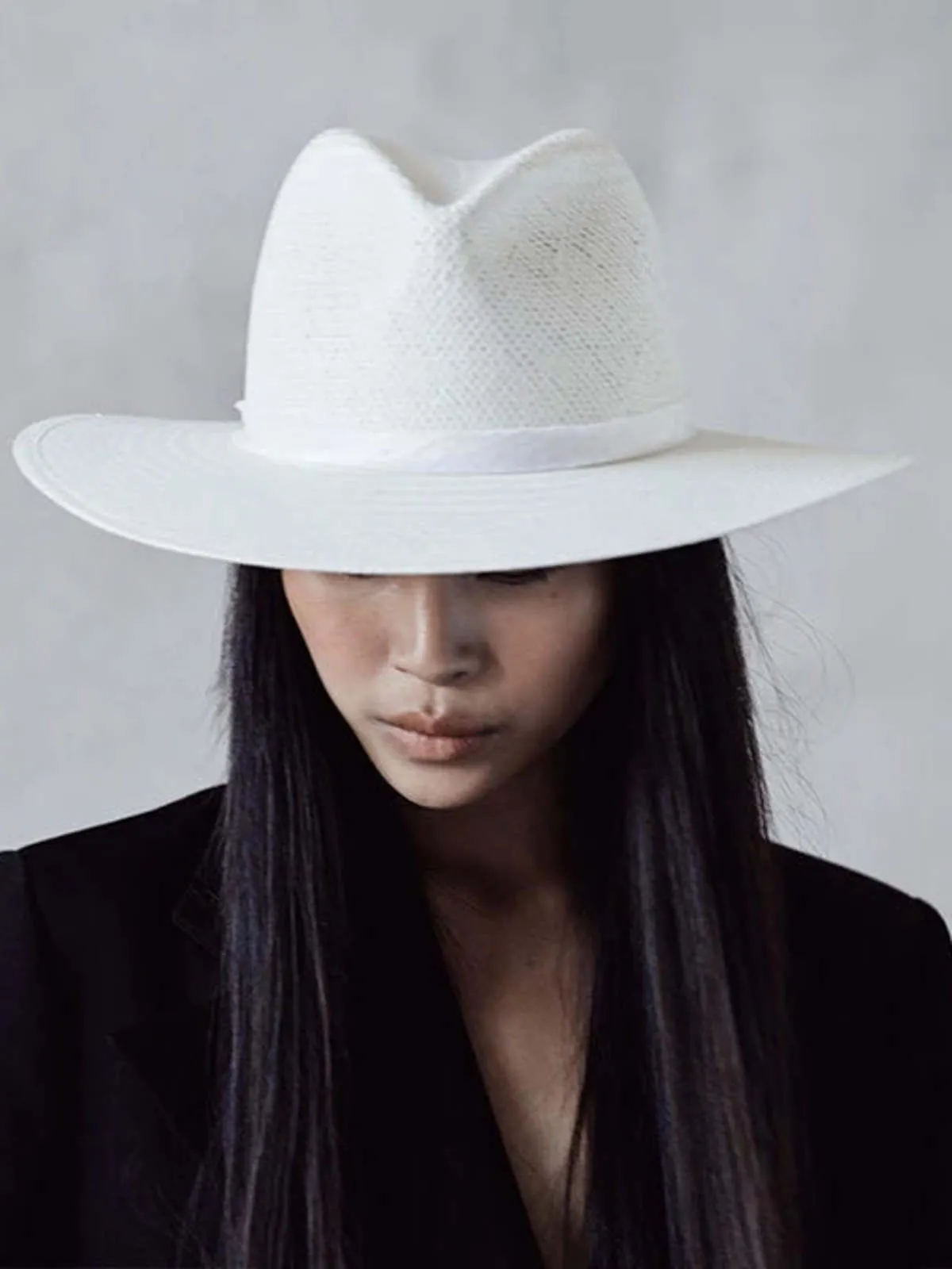 Aimee Fedora Hat - white