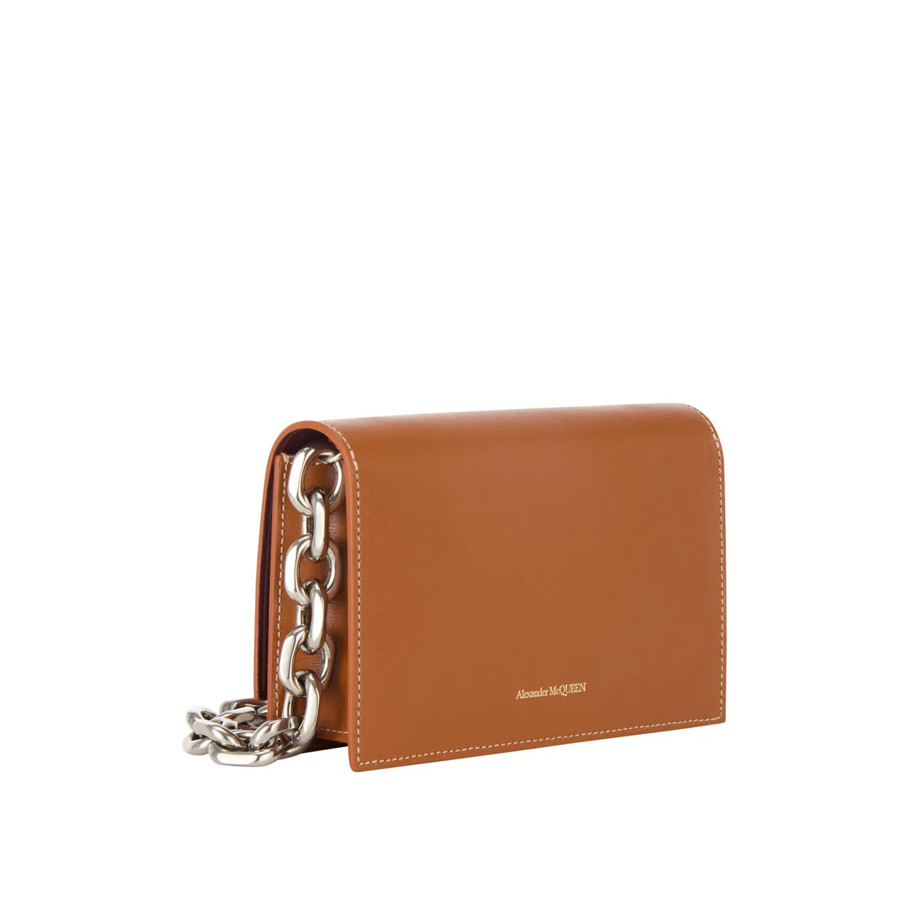 ALEXANDER MCQUEEN Skull Clutch Bag - Caramel Tan