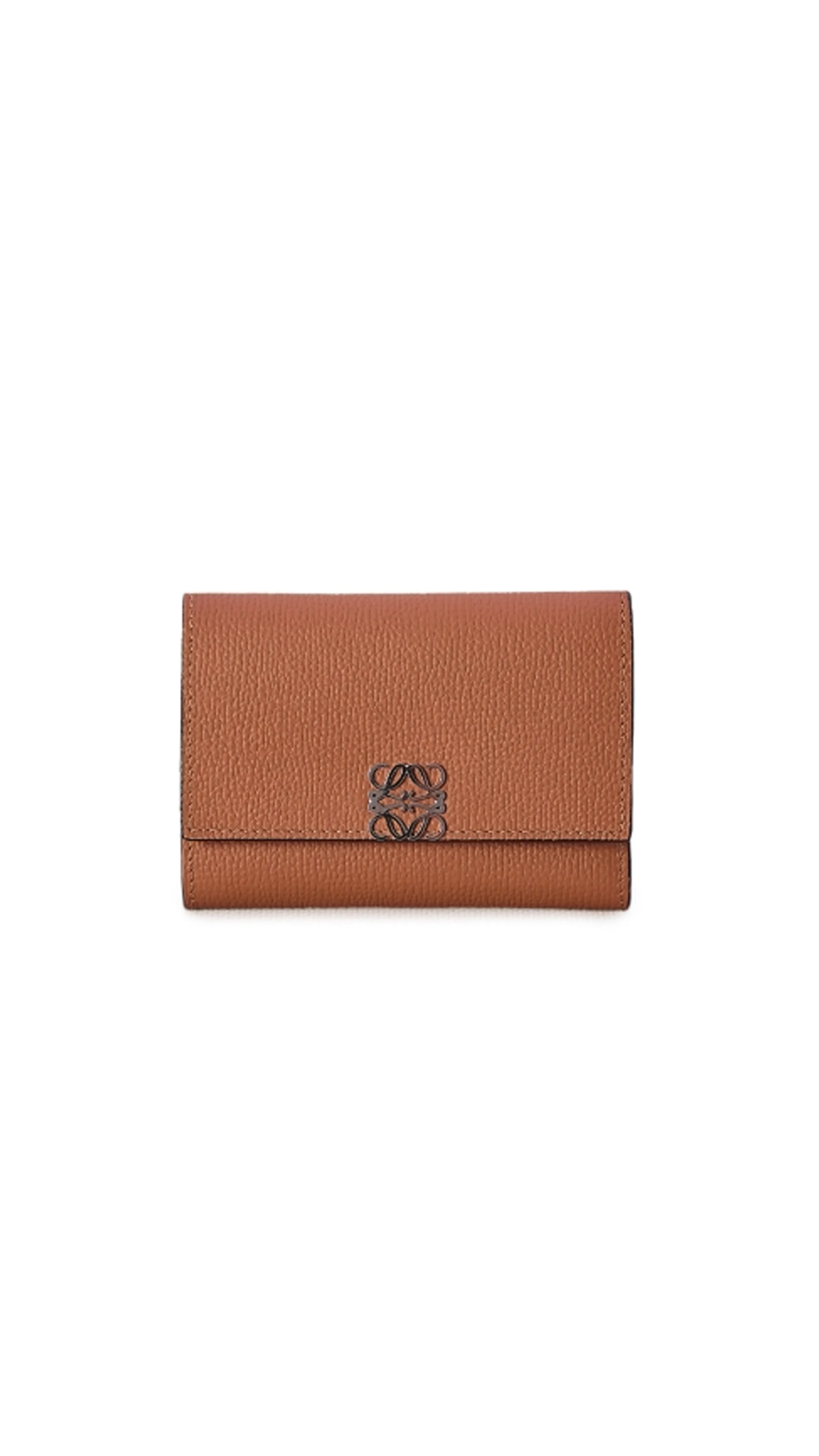 Anagram Small Vertical Wallet - Camel