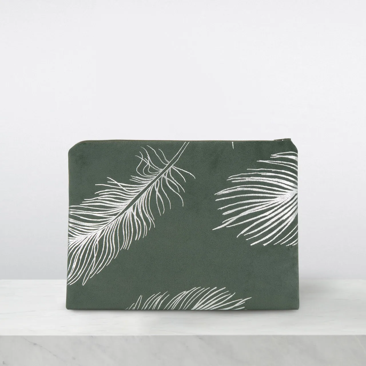 AOIFE MULLANE Printed Clutch - Moss