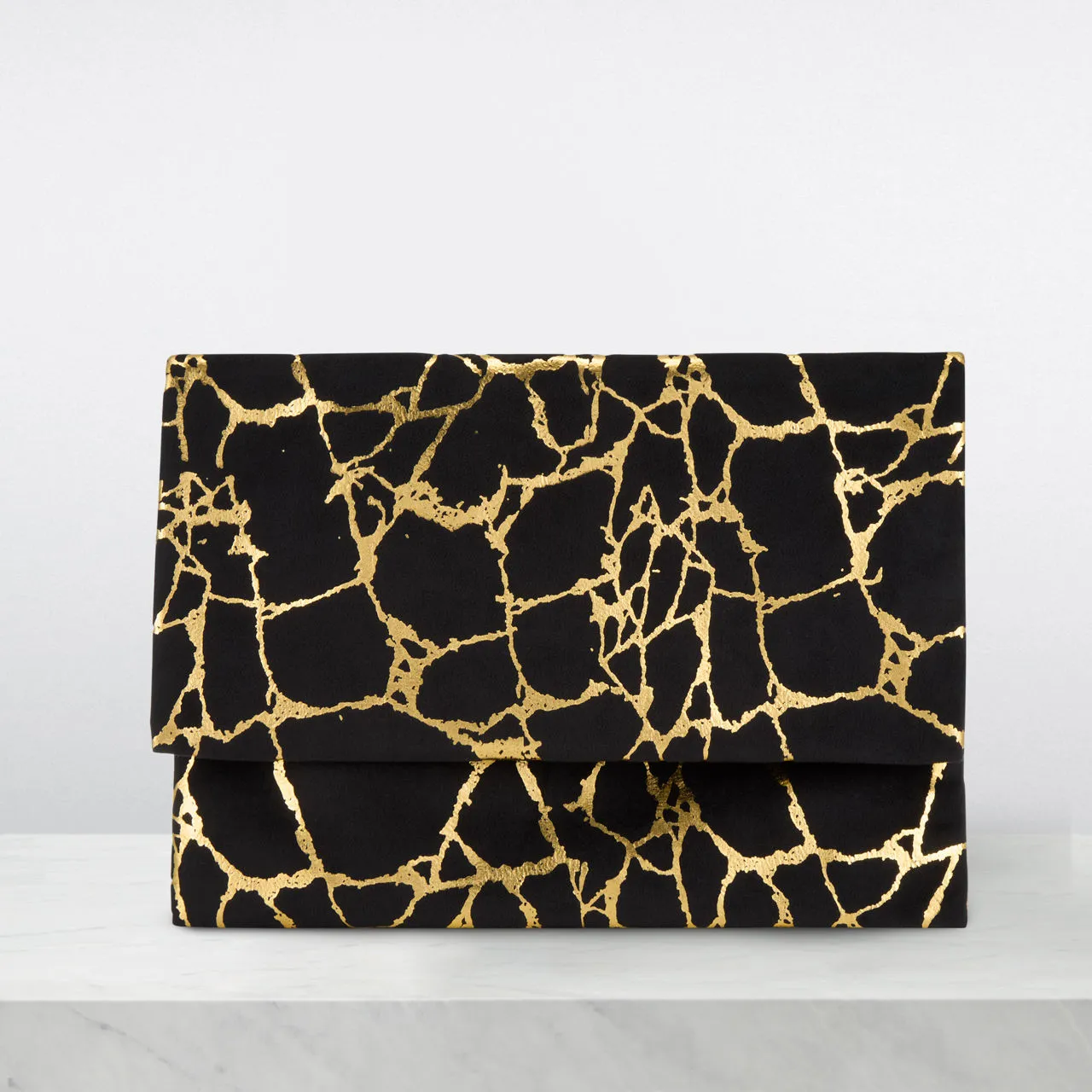 AOIFE MULLANE Printed Flap Clutch - Black