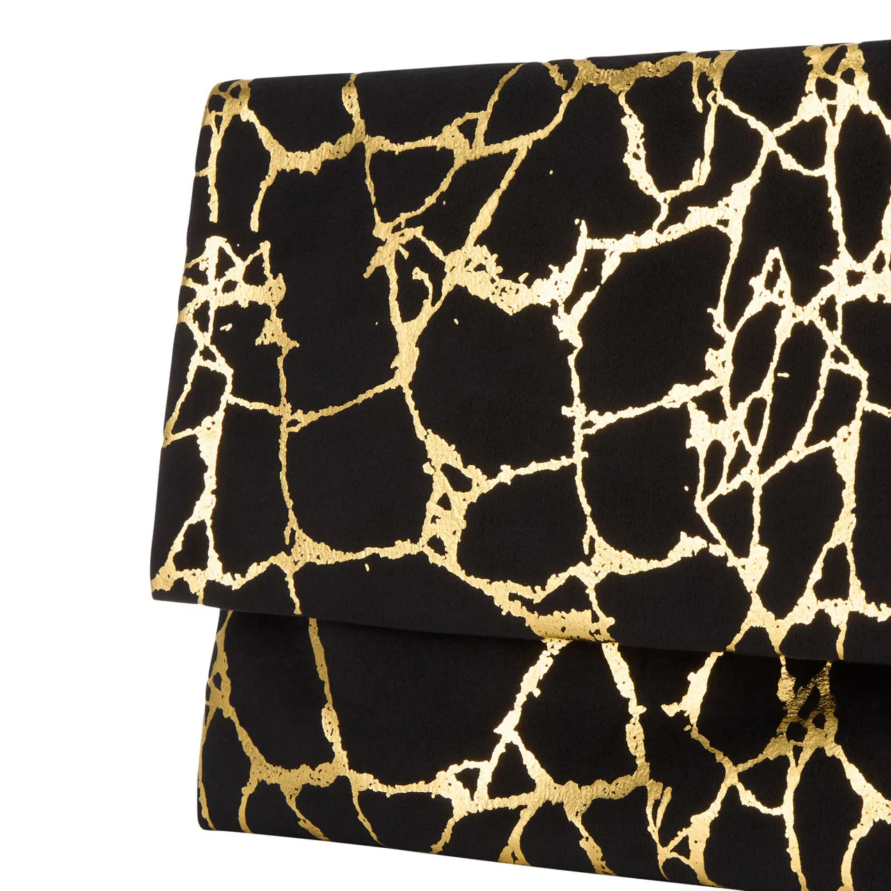 AOIFE MULLANE Printed Flap Clutch - Black