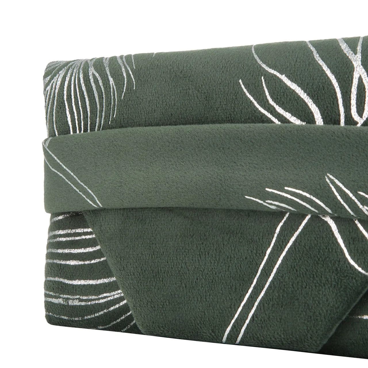 AOIFE MULLANE Printed Flap Clutch - Moss