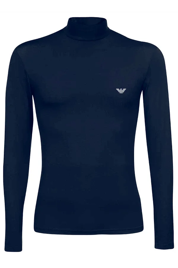 Armani Turtleneck Slim Jersey Navy