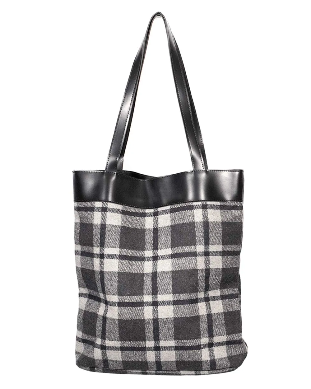 Bag- Tote Grey Tartan Sv