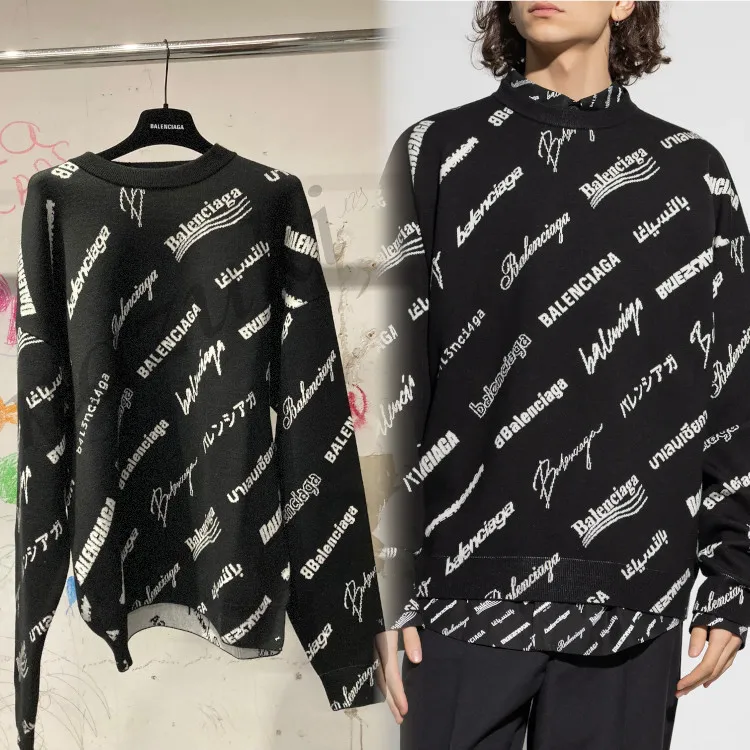 BALENCIAGA  |Crew Neck Long Sleeves Logo Luxury FX Advantage / Exclusive