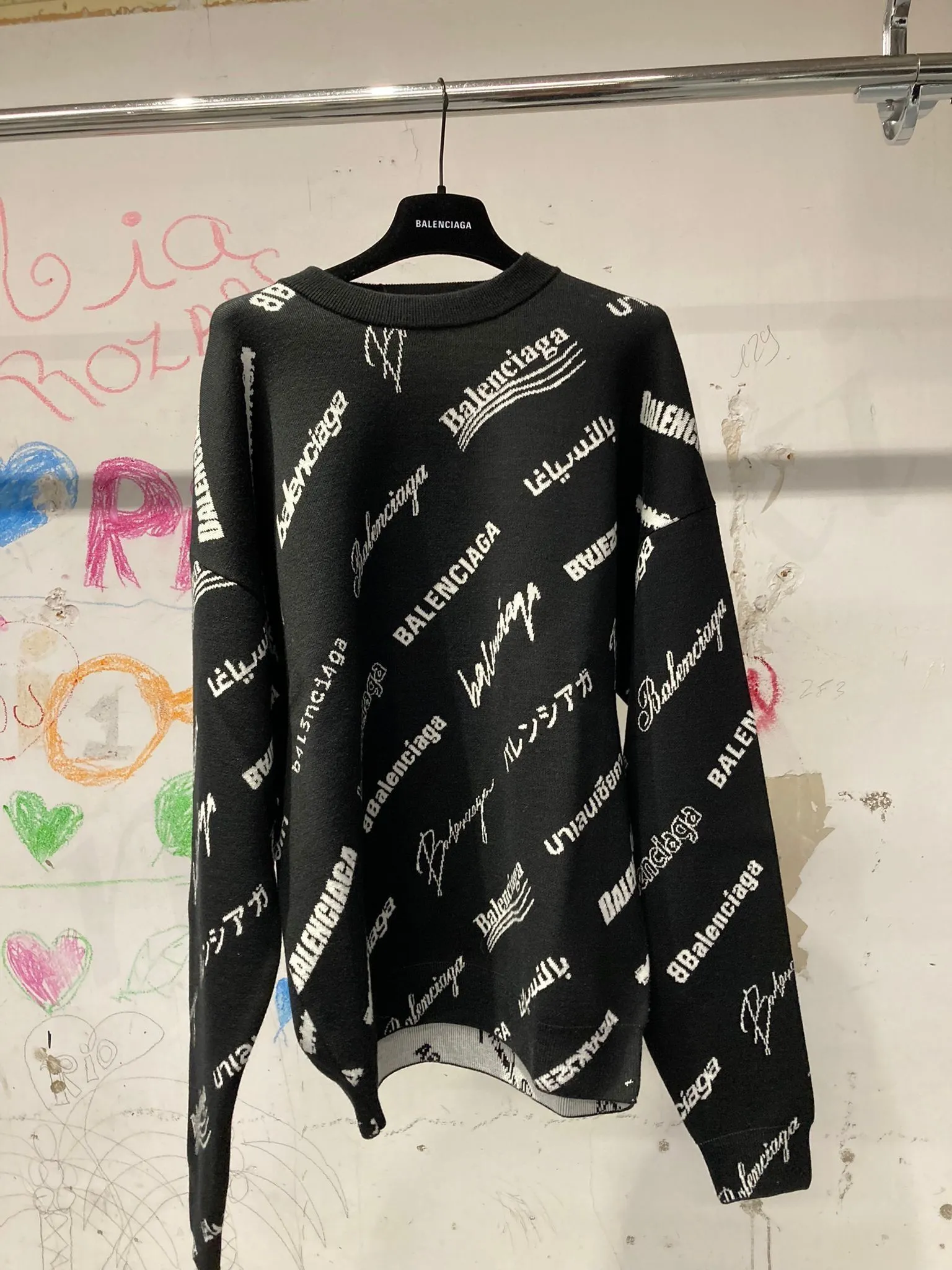 BALENCIAGA  |Crew Neck Long Sleeves Logo Luxury FX Advantage / Exclusive