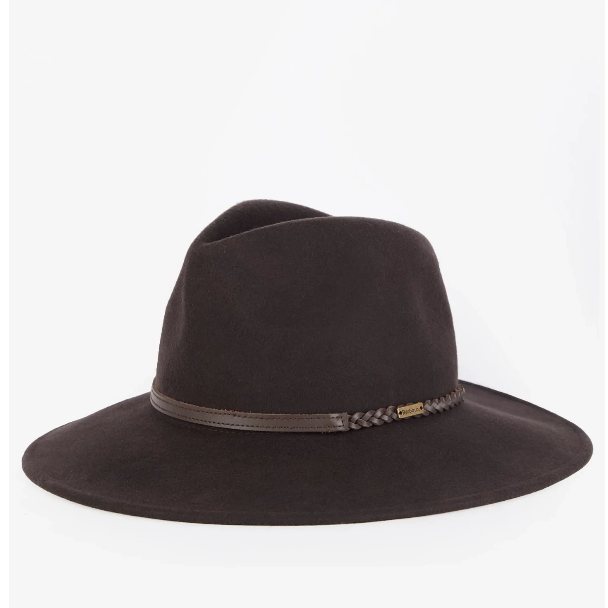 Barbour Tack Pure Wool Fedora Hat Chocolate LHA0217