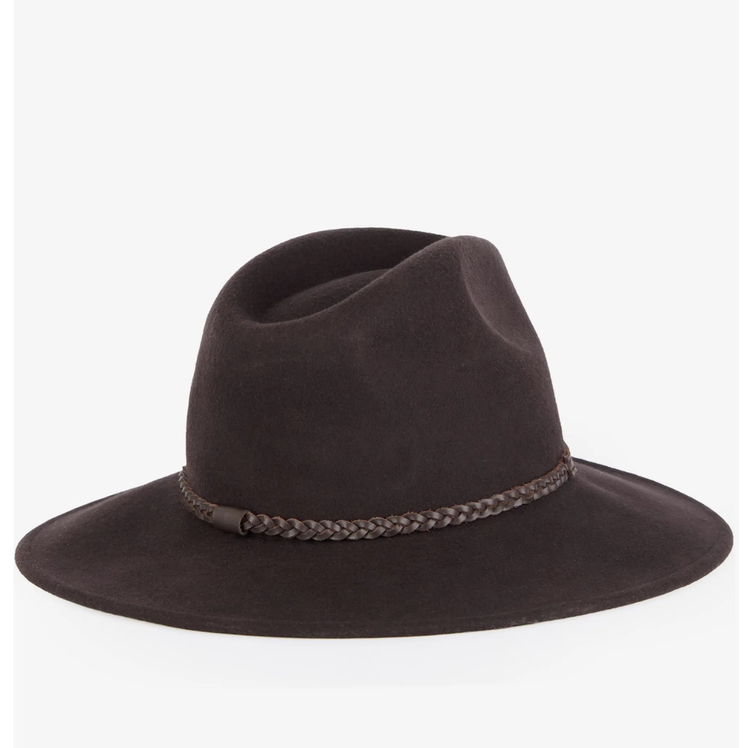 Barbour Tack Pure Wool Fedora Hat Chocolate LHA0217