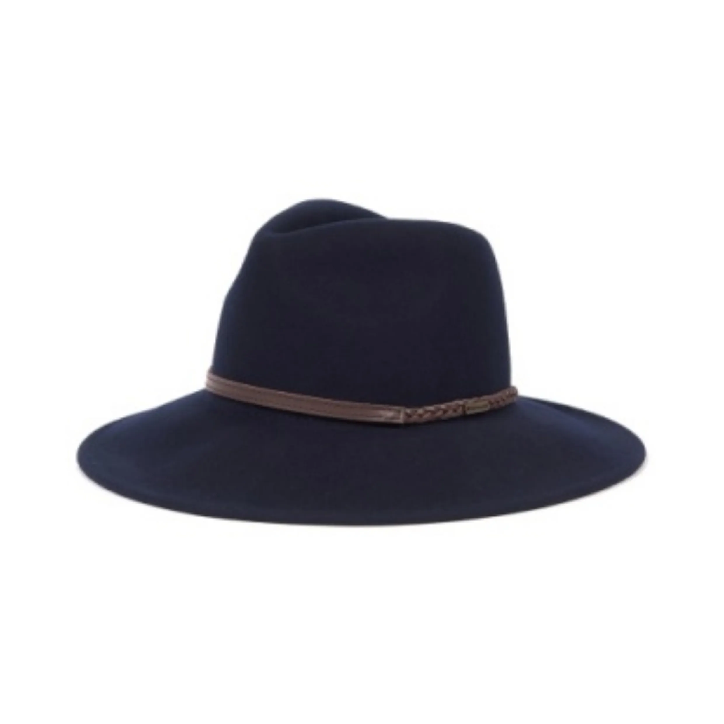 Barbour Tack Pure Wool Fedora Hat Navy LHA0217