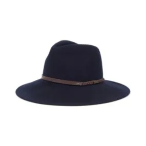 Barbour Tack Pure Wool Fedora Hat Navy LHA0217