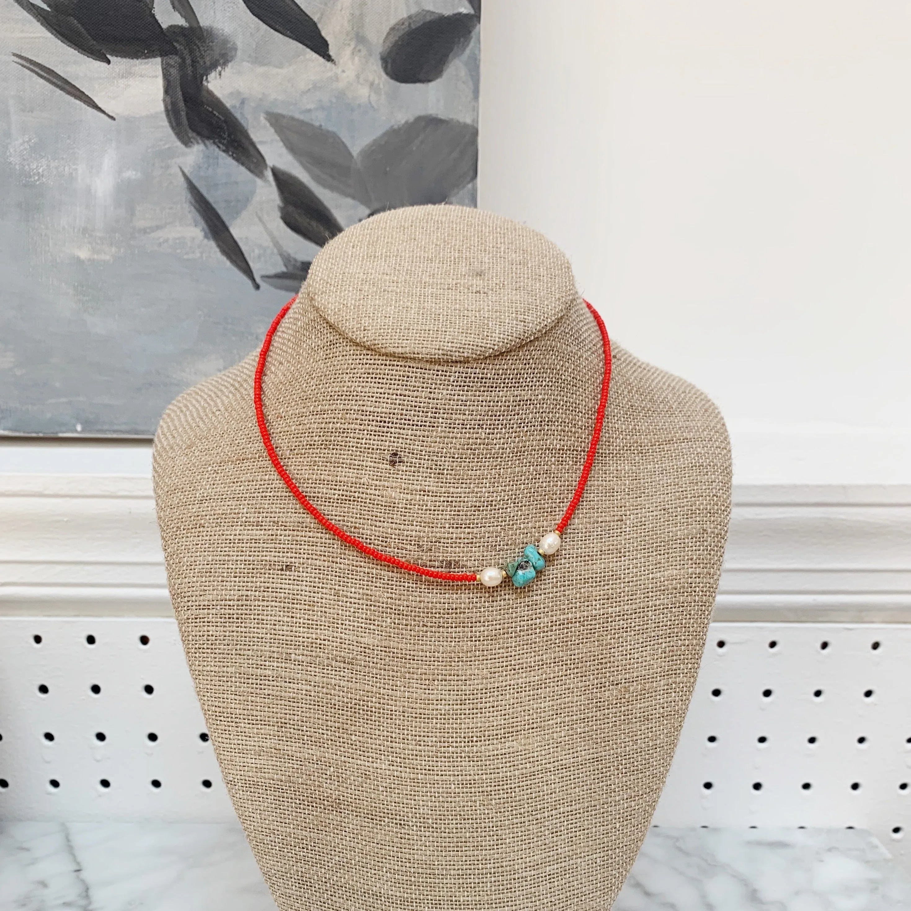 Beaded Short Necklace (multiple colors)