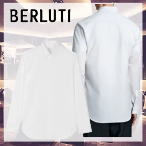 Berluti  |Poplin Shirt With Embroidered Scritto Pocket