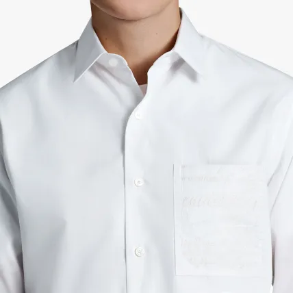 Berluti  |Poplin Shirt With Embroidered Scritto Pocket