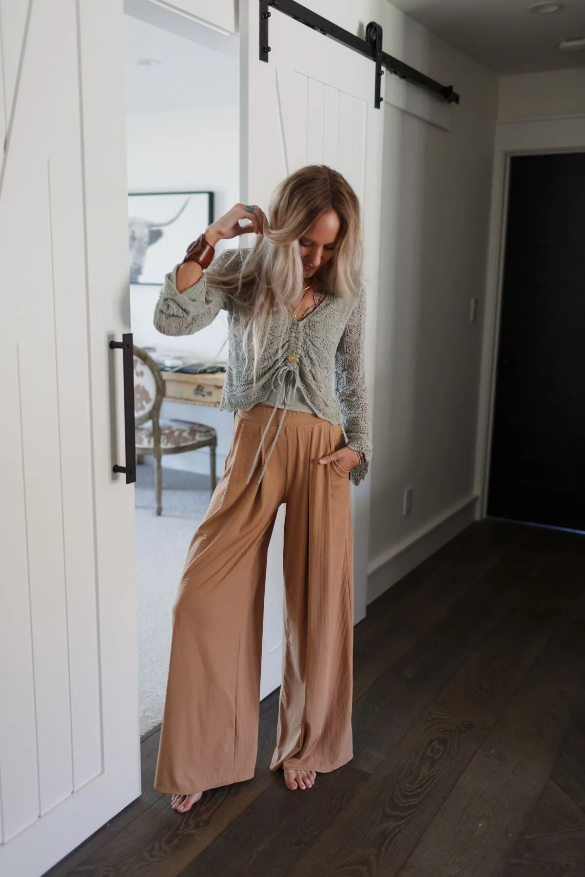 Big Thrills Palazzo Pants - Tan