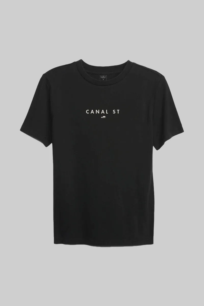 BKc Canal Street Back Wall  Black Tee