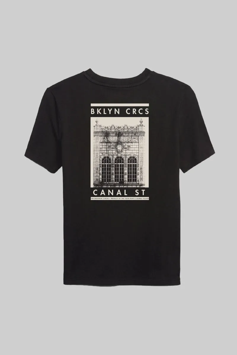 BKc Canal Street Back Wall  Black Tee