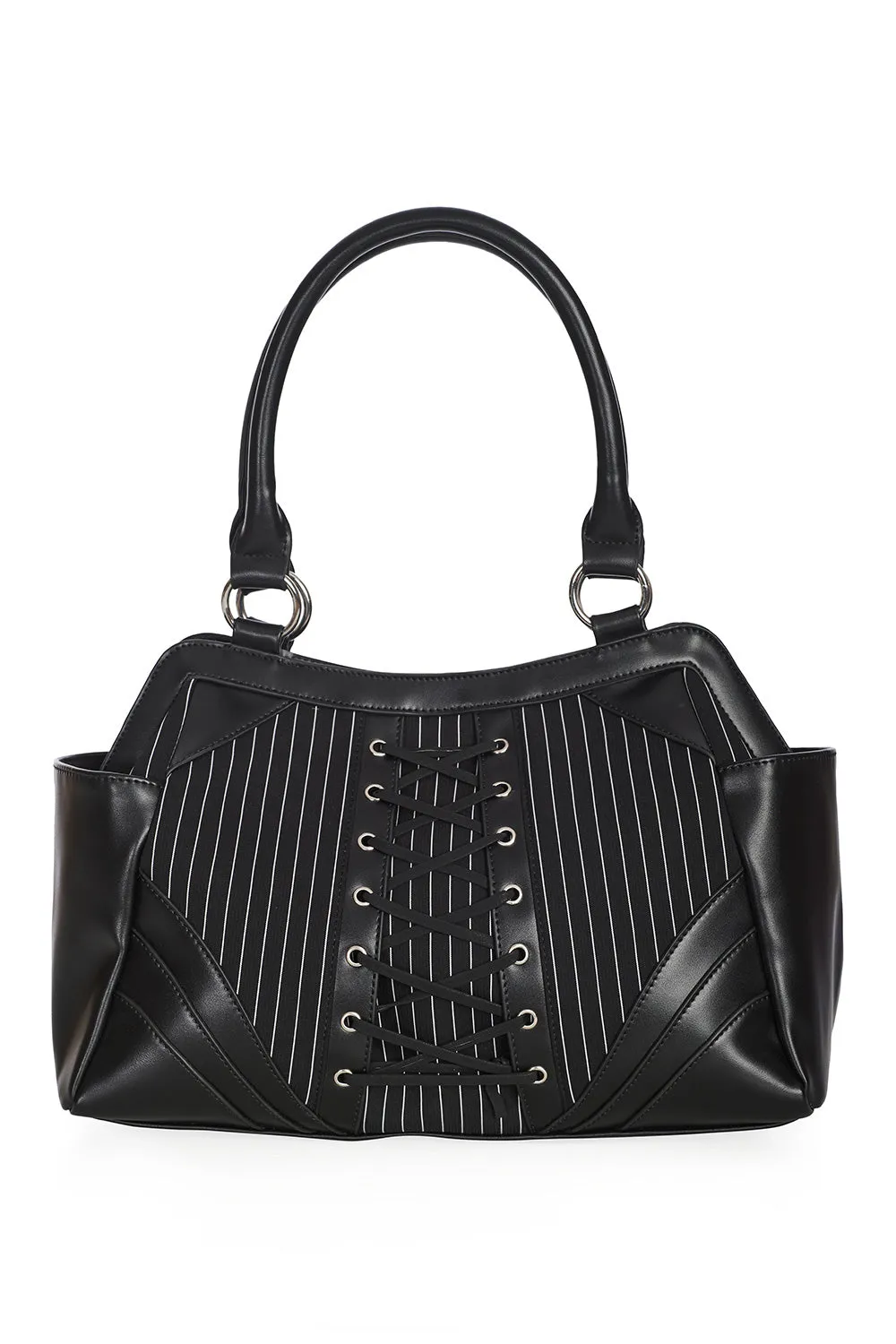 Black Core Pinstripe Tote