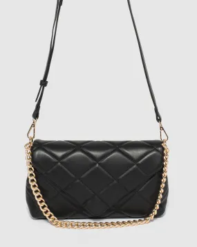 Black Mirka Quilted Crossbody Bag