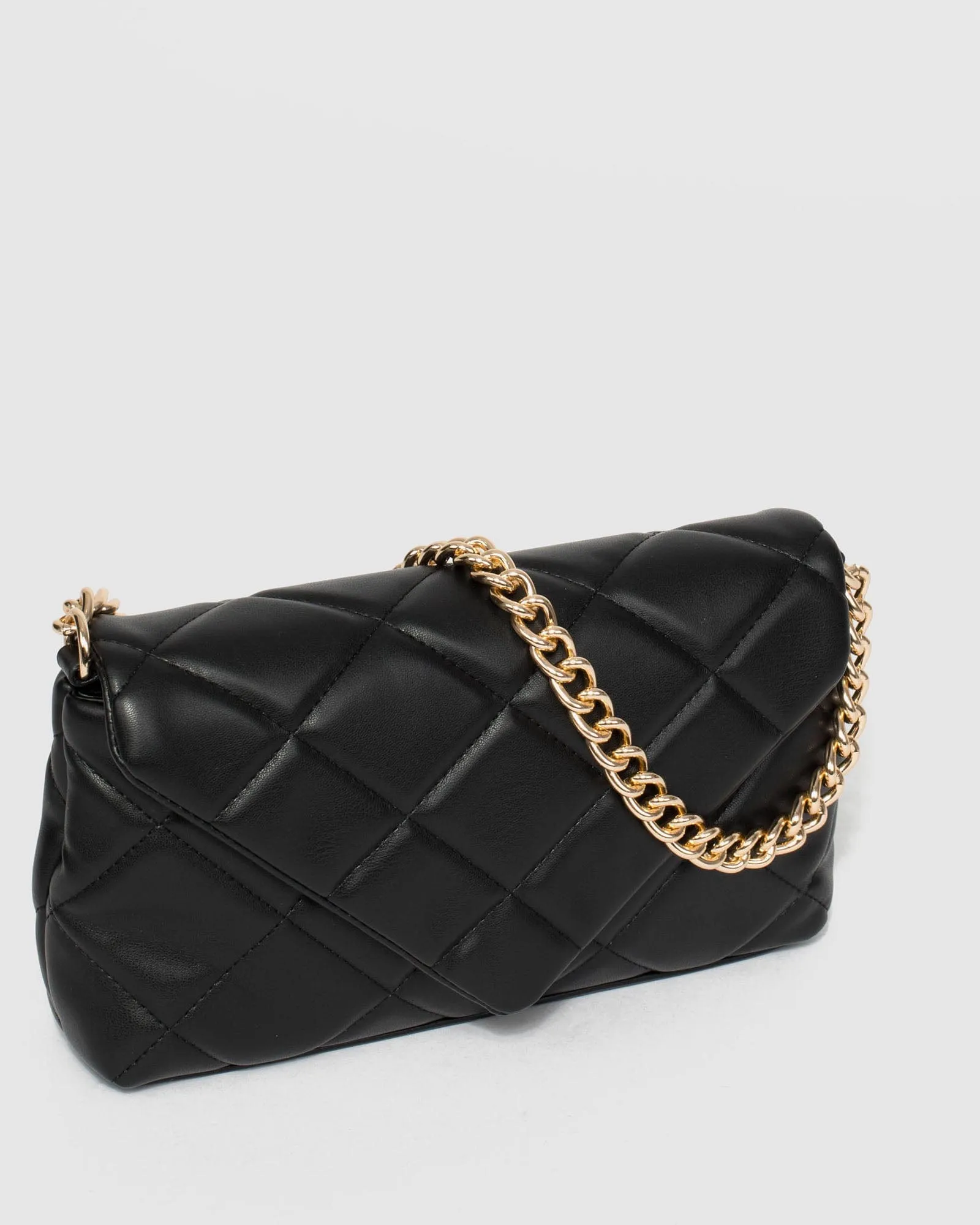 Black Mirka Quilted Crossbody Bag