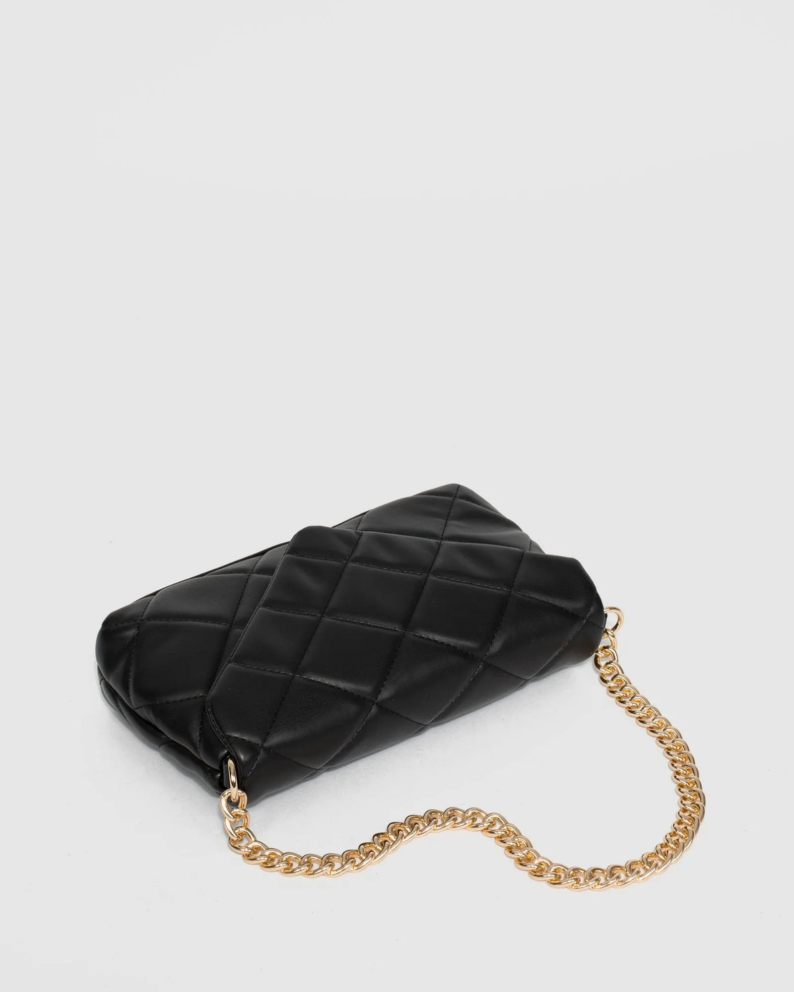 Black Mirka Quilted Crossbody Bag