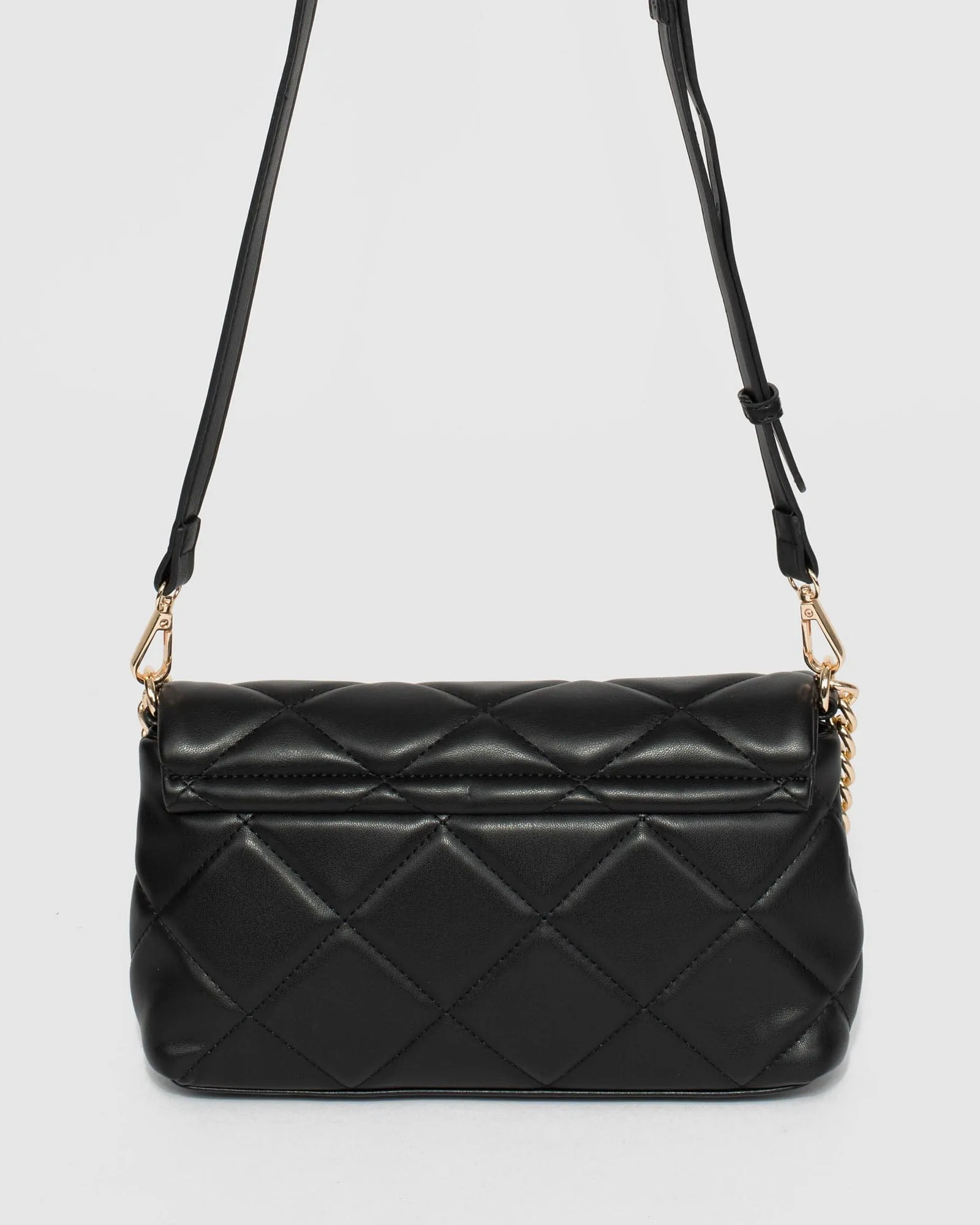 Black Mirka Quilted Crossbody Bag