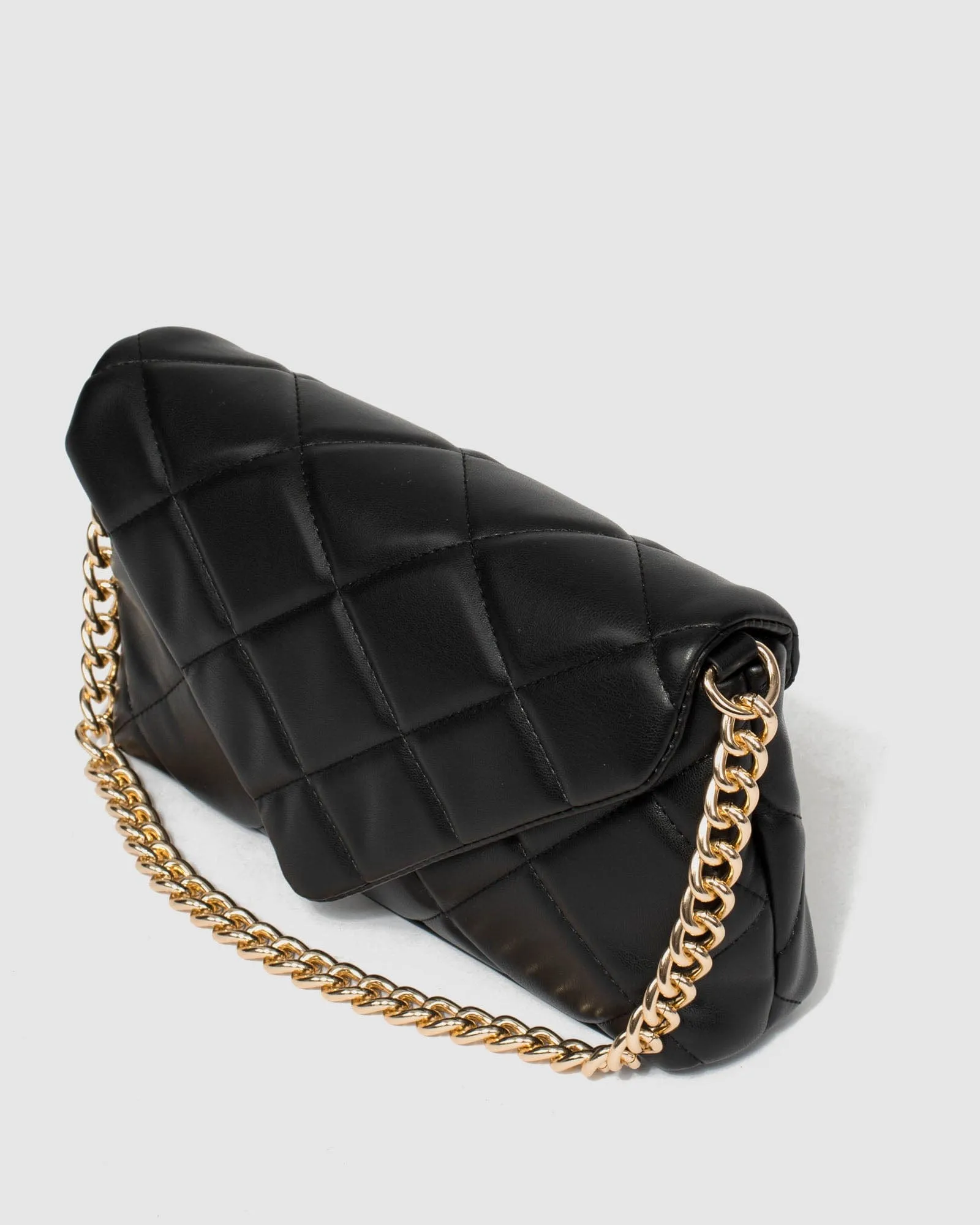 Black Mirka Quilted Crossbody Bag