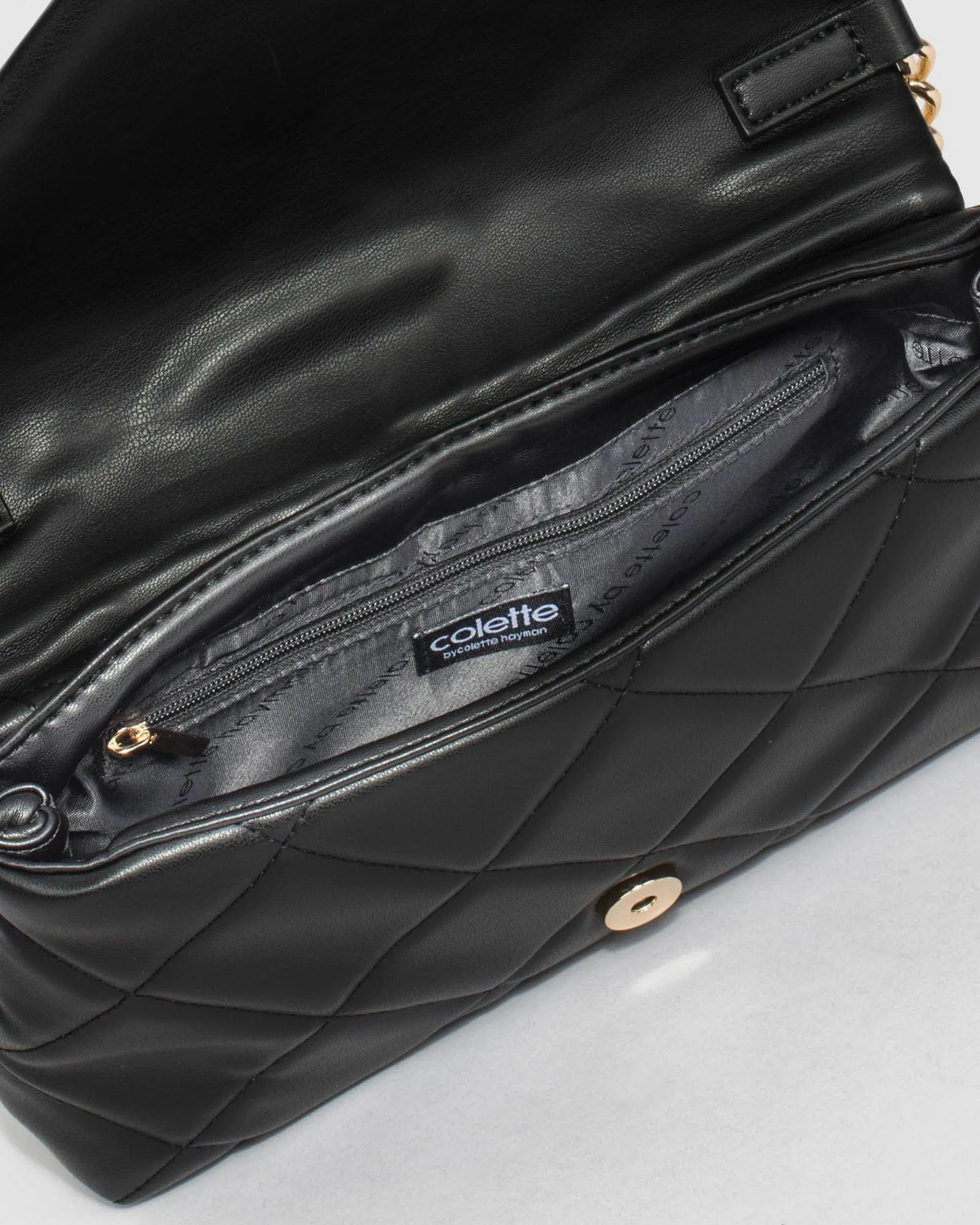 Black Mirka Quilted Crossbody Bag