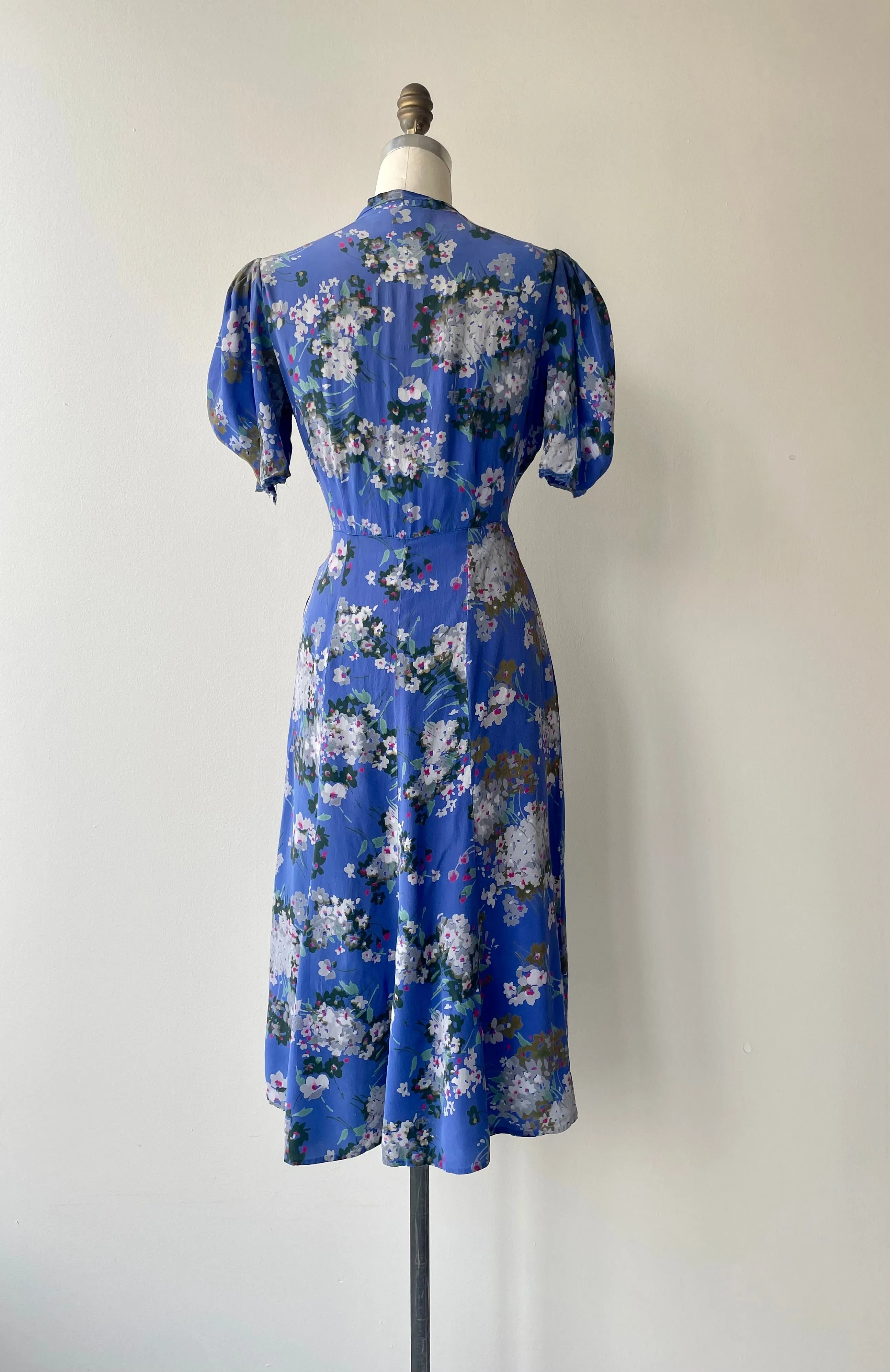 Bluebell 1940s Silk Dress