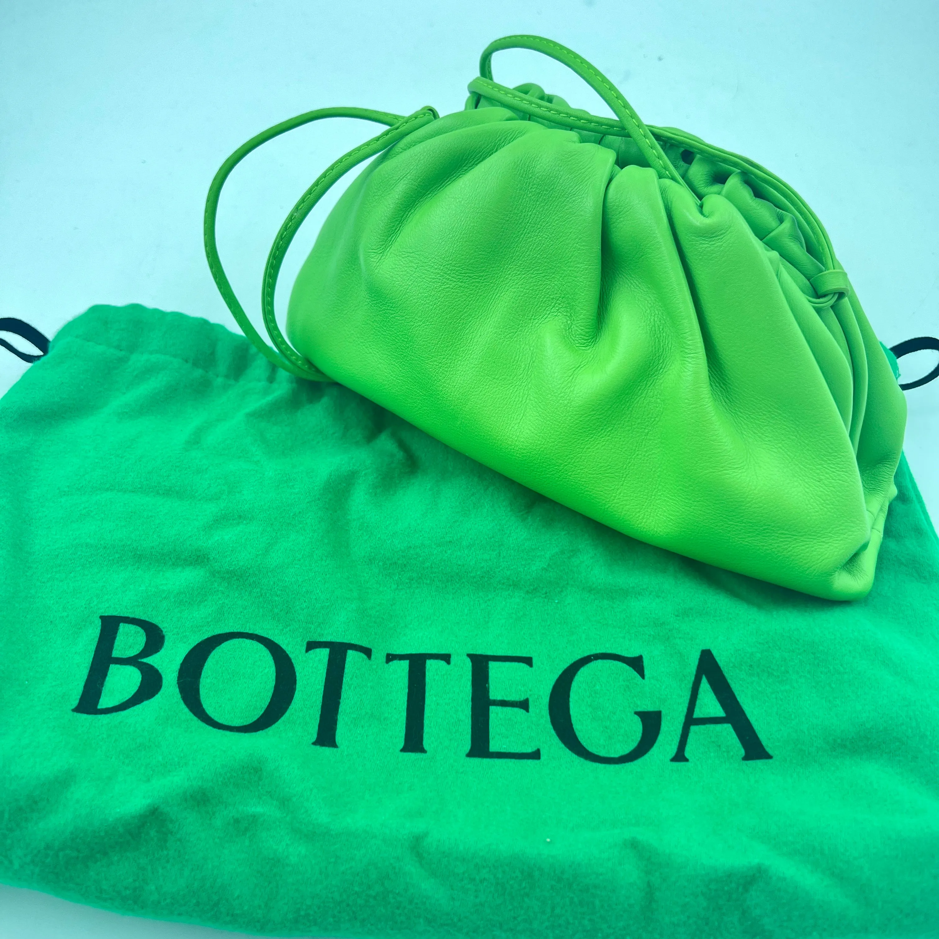 BOTTEGA VENETA The Pouch Mini Leather Clutch Bag