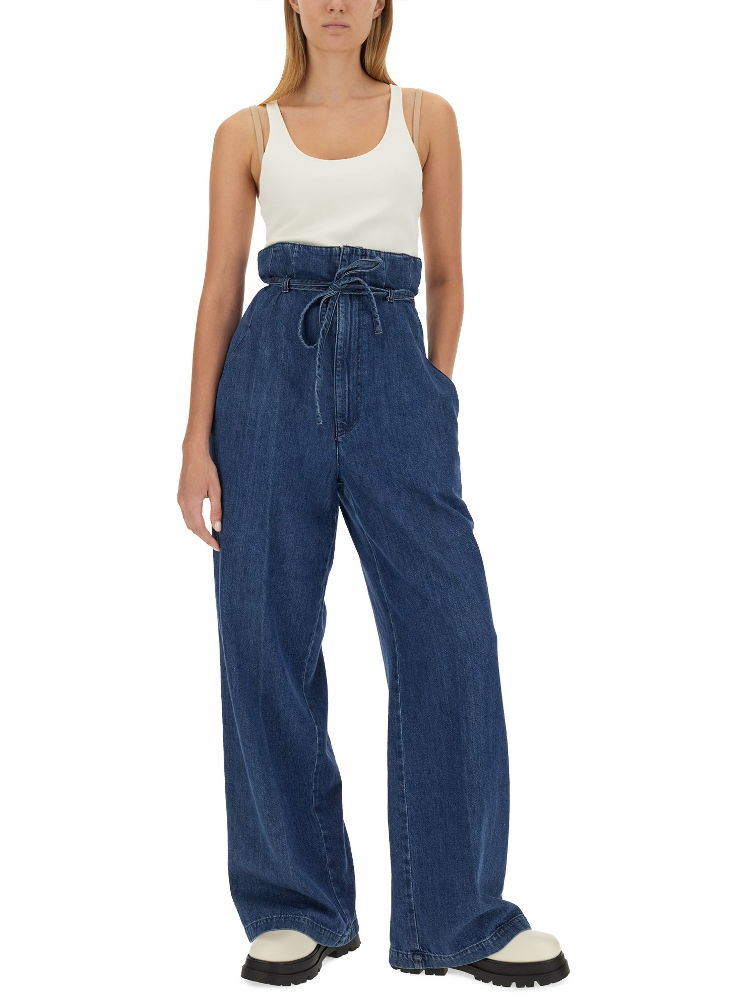 BOYISH    COTTON DENIM PALAZZO PANTS