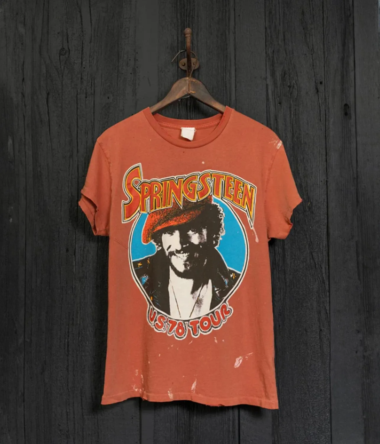 BRUCE SPRINGSTEEN '78 TOUR TEE- RUST