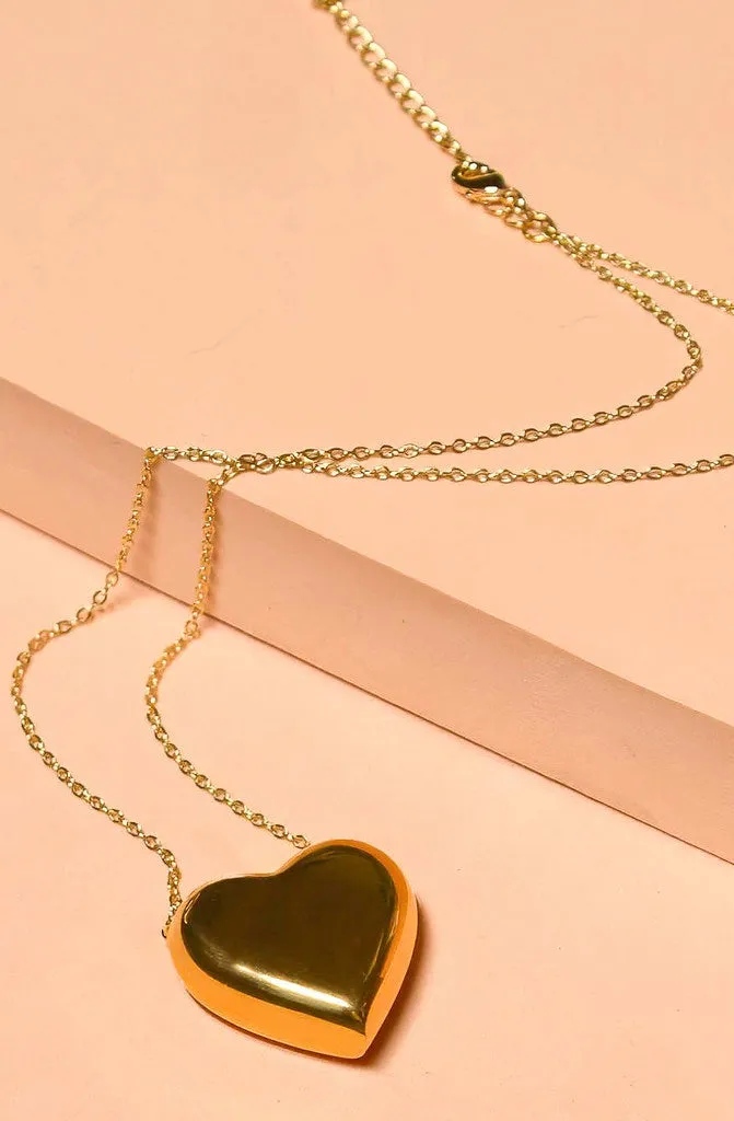 CAN'T HEARTLY WAIT HEART NECKLACE